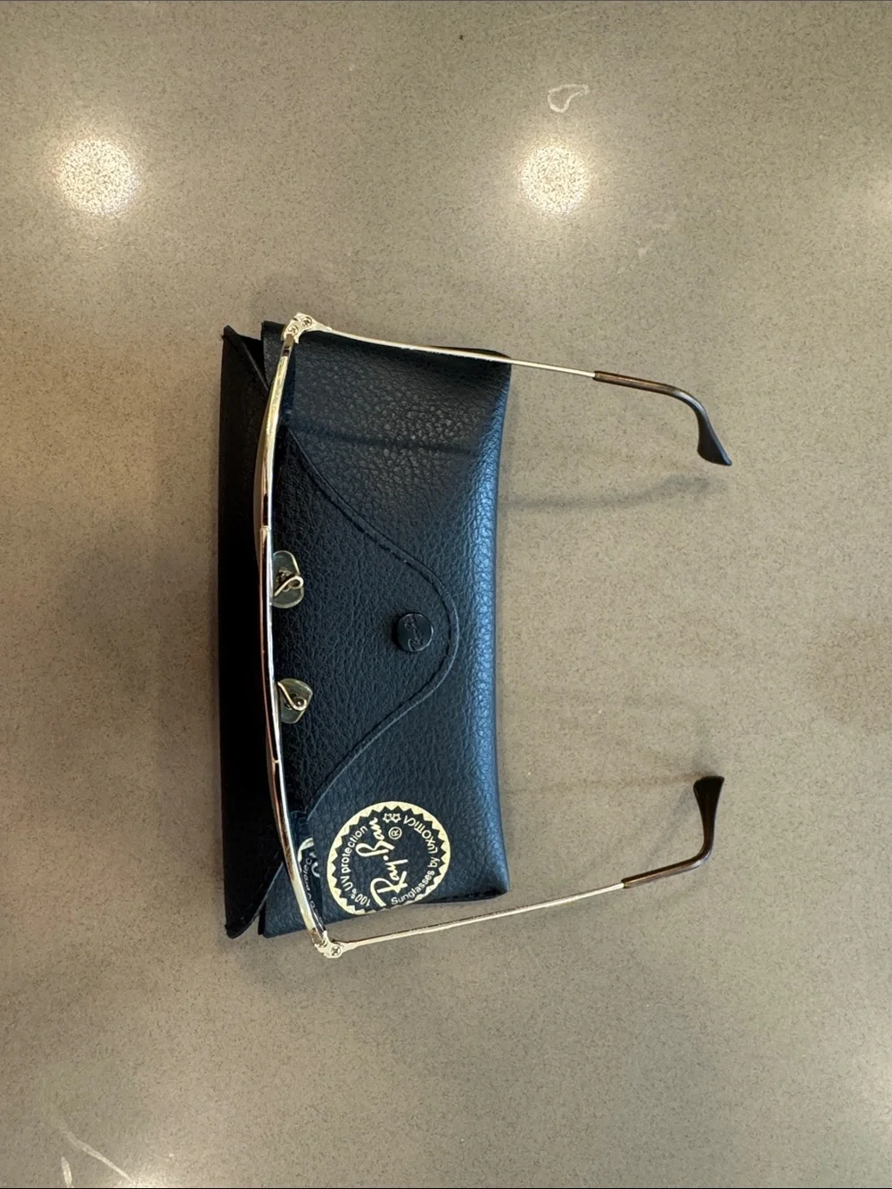 Ray-Ban Aviator Sunglasses in Gold with Brown Lenses
